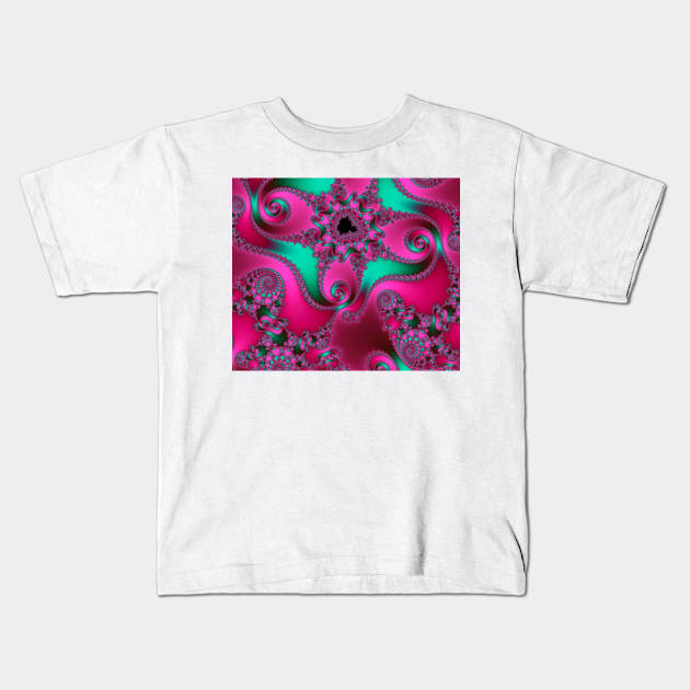 Pink octopus style design Kids T-Shirt by Montanescu